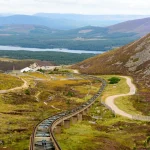 Vías del tren del parque nacional de Cairngorm