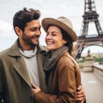 pareja feliz paris