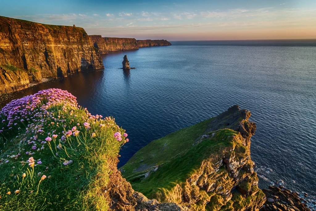 Falaises de la campagne irlandaise