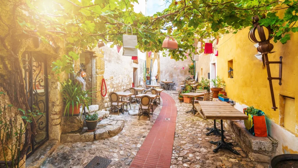 Street in medieval Eze village